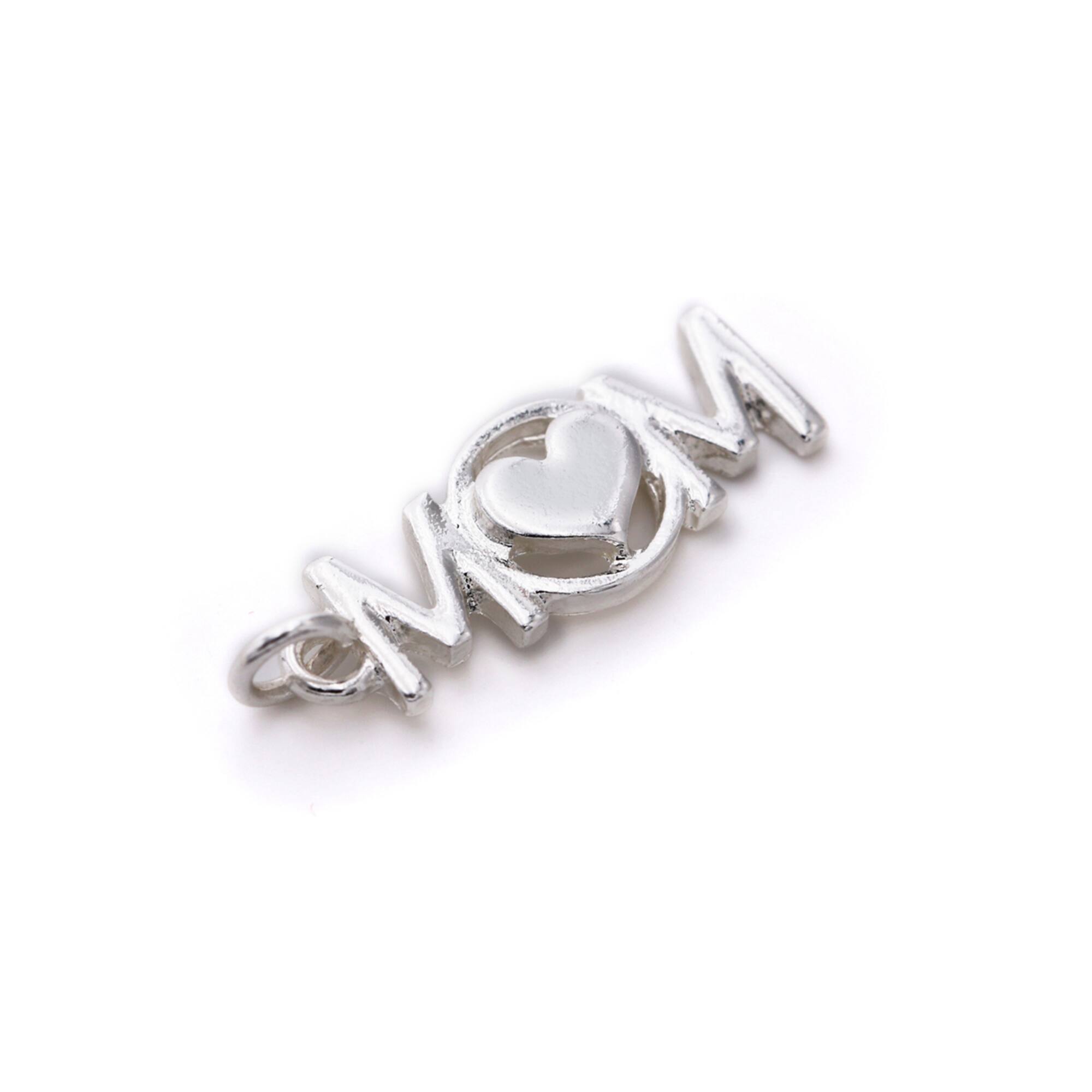 Silver Plated Mom Charm by Bead Landing™